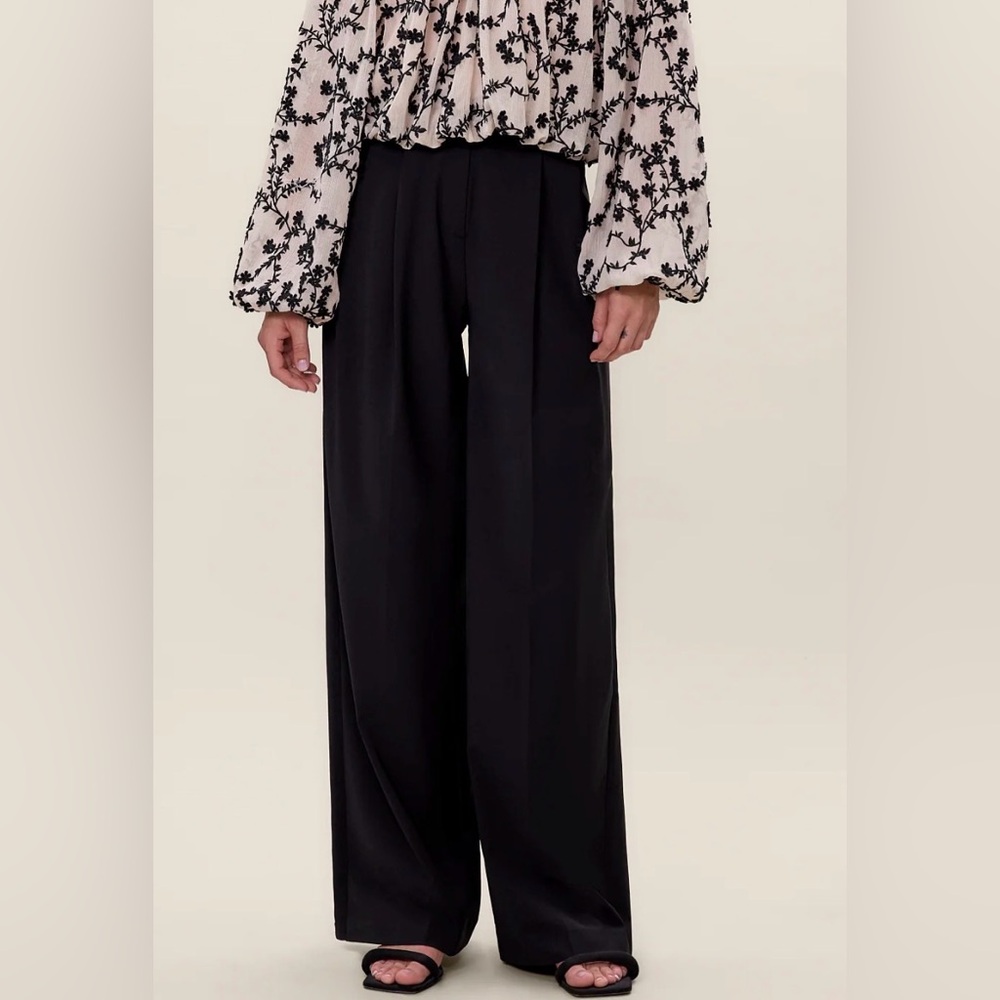 Rebecca Taylor Black Wide-Leg Pants